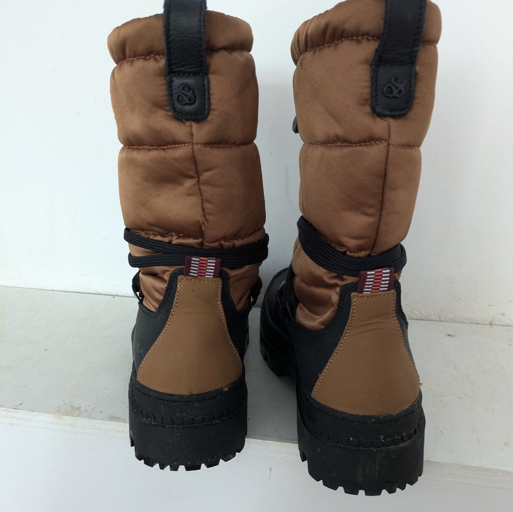 Scotch & Soda Rugged Chic Winter Snow Boots Bungee Lace  Quilted sz 38 - Picture 2 of 12